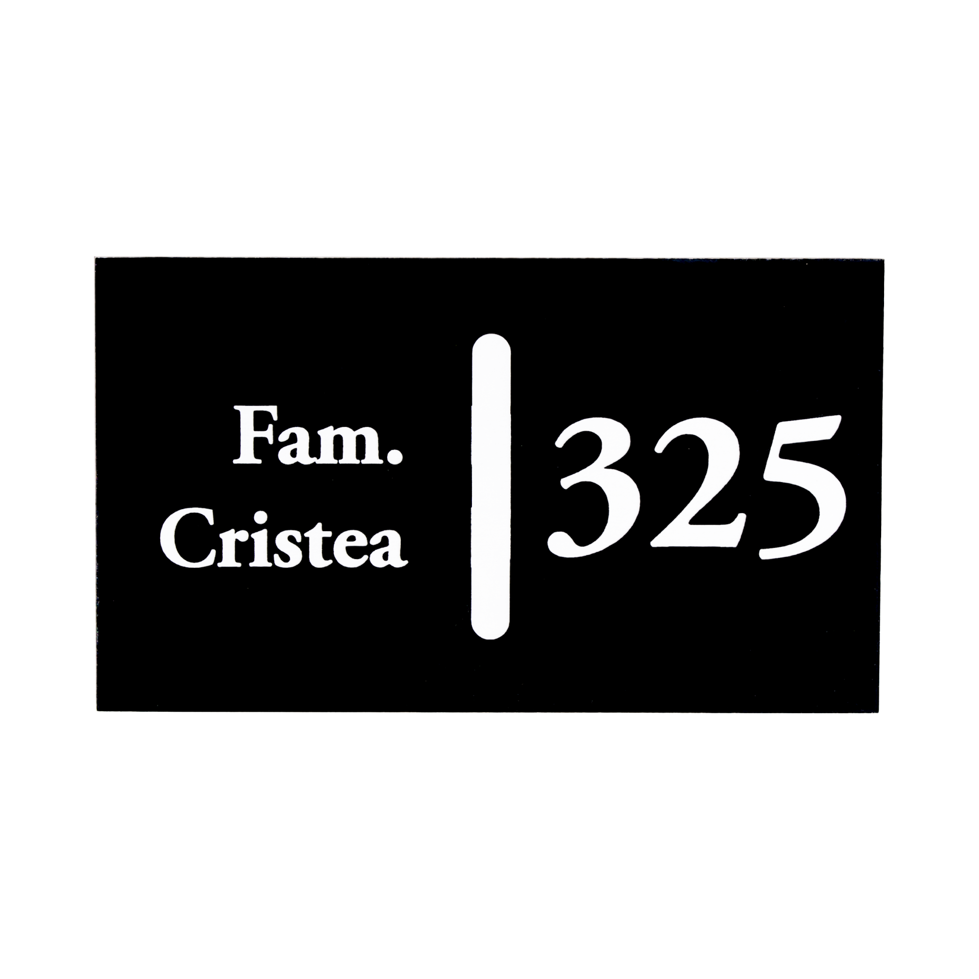 Număr de apartament model Cristea