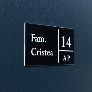 Număr de apartament model Cristea