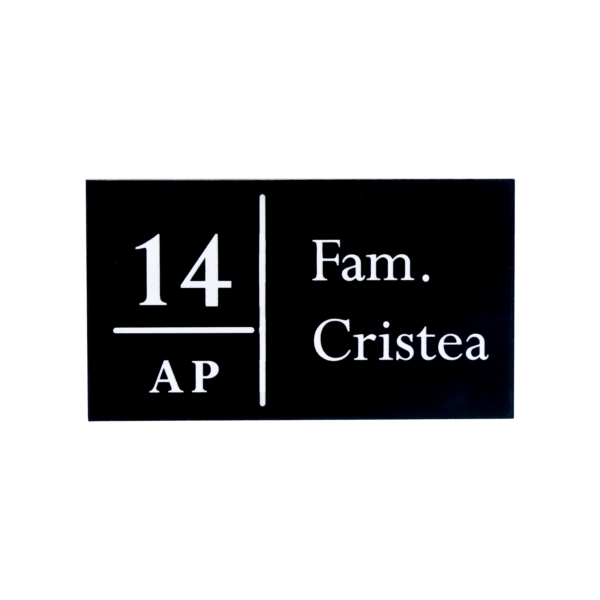Număr de apartament model Cristea