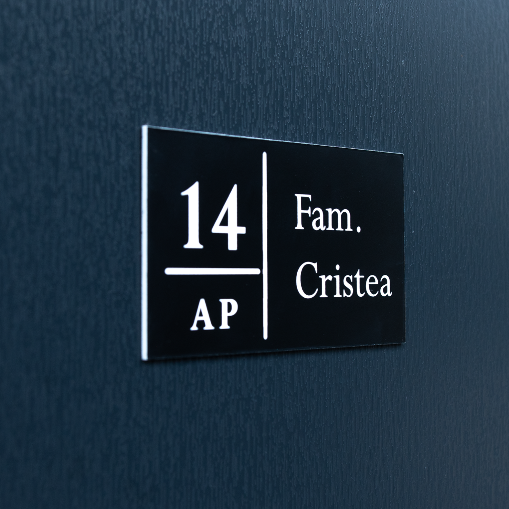 Număr de apartament model Cristea