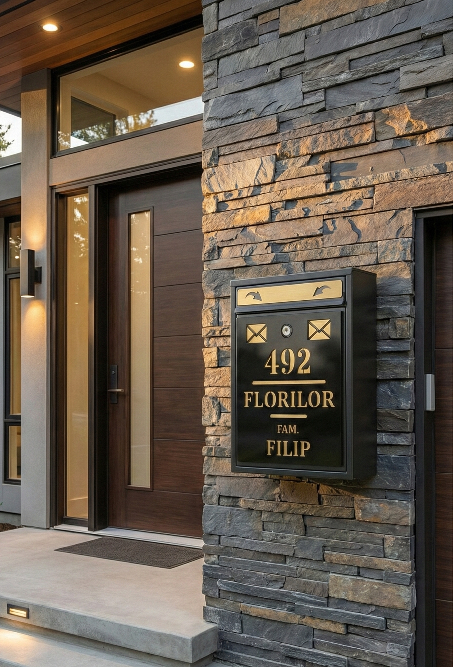 cutie postala langa usa intrare