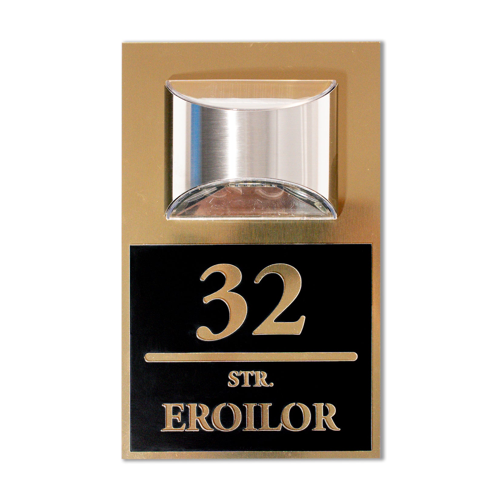 Număr de Casă Luxury, Personalizat, cu Lampă Solară