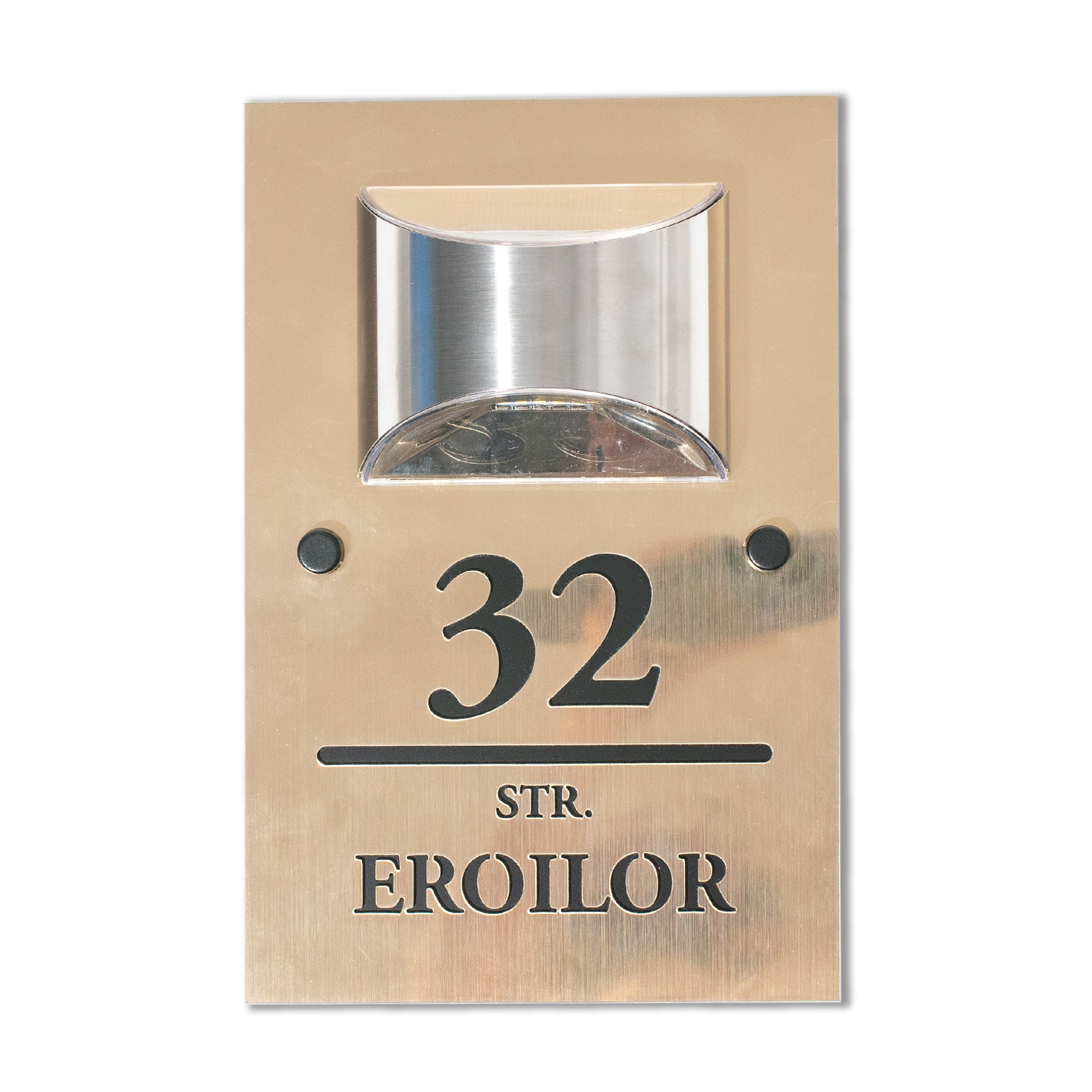 Număr de Casă Luxury, Personalizat, cu Lampă Solară