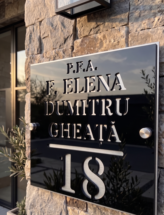 Placă Semnalistică Personalizată pentru firme, persoane fizice