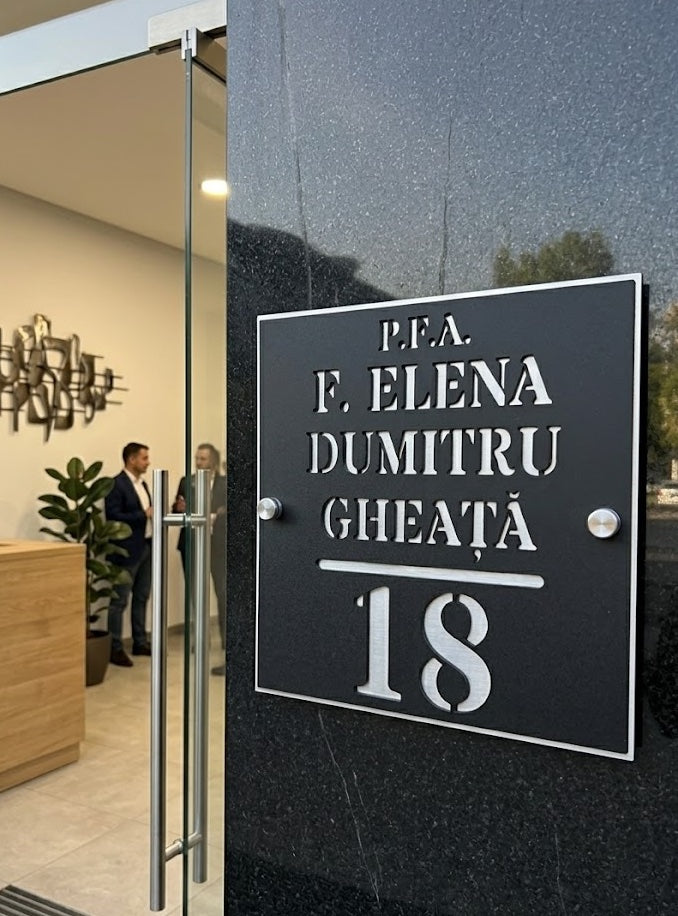Placă Semnalistică Personalizată pentru firme, persoane fizice
